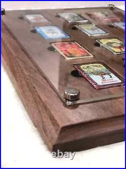 12 Grids Walnut Wood Display Frame Board Storage Panel Case for Zippo Lighters