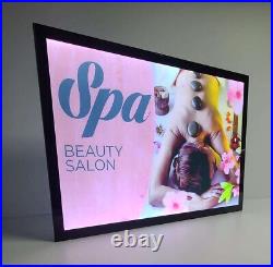24x36 LED Backlit Nail Salon Frame Light Box Display (Custom Poster Included)