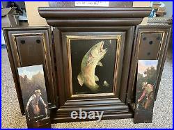 4 Peggy Everett Oil paintings In 3 Panel Display Box Fishing