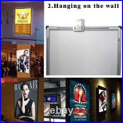 A2 Poster Led Light Box Silver Display Frame Store Advertising Poster Frame