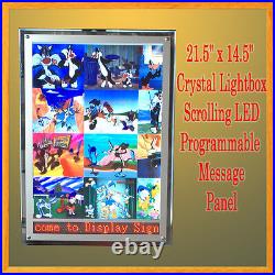 A3 LED Crystal Light Box LED Programmable Scrolling Message Display Panel sign