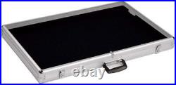 Aluminum Acrylic Clear Top Display Locking Travel Case Trading Coin/Card/Jewelry