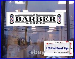 BARBER SHOP Led flat panel light box window sign 48in x 12in