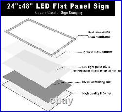 Cell Phone Repair Fast Repair LED flat panel light box window sign 48x24