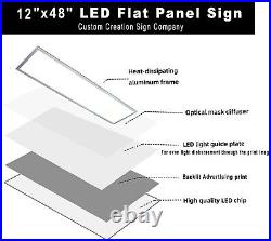 DINER Breakfast Lunch Dinner 48x12 LED flat panel light box window sign