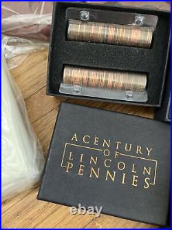 Danbury Mint A Century of Lincoln Pennies Memorial Display with Pennies & Box