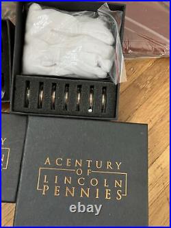 Danbury Mint A Century of Lincoln Pennies Memorial Display with Pennies & Box