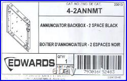 Edwards 4-2ANNMT Wall Mounting Box Annunciator Backbox 2 Space Black EST4 LCD