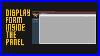 How To Display Form Inside The Panel