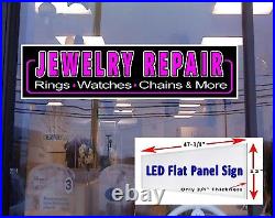 JEWELRY REPAIR Led flat panel Light box Window Sign 48x12