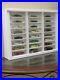 Pocket knife display case wood pvc plexiglass with box compartment app. 15x20x4