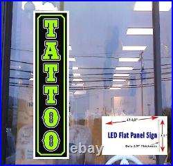 TATTOO Led flat panel light box window sign 48x 12