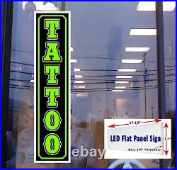 TATTOO Led flat panel light box window sign 48x 12