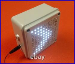 WHITE LED Matrix Display Cube box Portable Light Show Effect 10 x 10 handmade