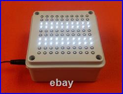 WHITE LED Matrix Display Cube box Portable Light Show Effect 10 x 10 handmade