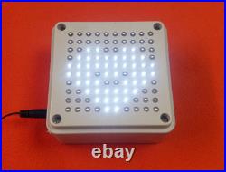 WHITE LED Matrix Display Cube box Portable Light Show Effect 10 x 10 handmade